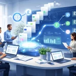 Global payment automation map showing multi-currency cross-border payment processing across countries