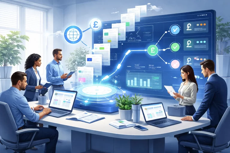 Global payment automation map showing multi-currency cross-border payment processing across countries