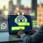 Custom AI chatbot development for small business UK powered by GPT-4o on a laptop screen